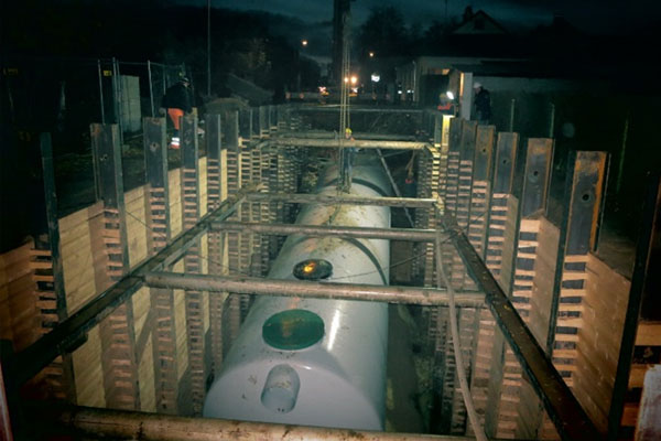 Paviršinių nuotekų tinklų statyba Ukmergės mieste. Lietaus vandens valymo įrenginių 290 ls statyba